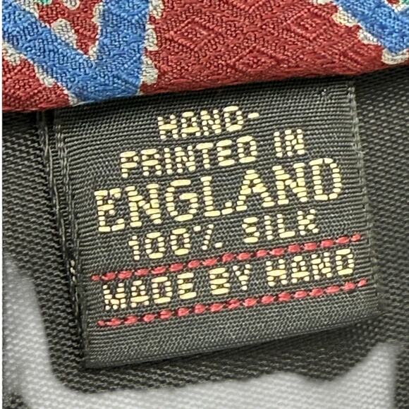 Vintage 90's Ferrell Reed for Nordstrom Handmade Geometric 100% Silk Tie - Picture 4 of 6